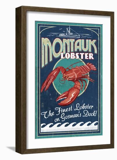 Montauk, New York - Lobster-Lantern Press-Framed Art Print