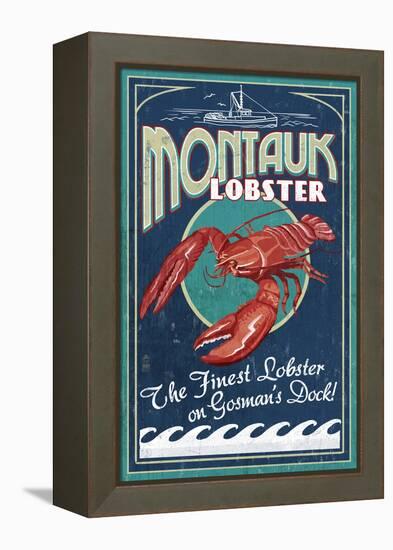 Montauk, New York - Lobster-Lantern Press-Framed Stretched Canvas