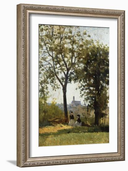 Monte Alle Croci (Hill of San Miniato), C. 1870-Silvestro Lega-Framed Art Print