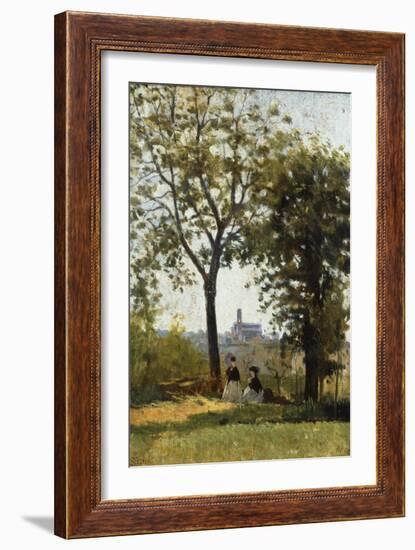 Monte Alle Croci (Hill of San Miniato), C. 1870-Silvestro Lega-Framed Art Print