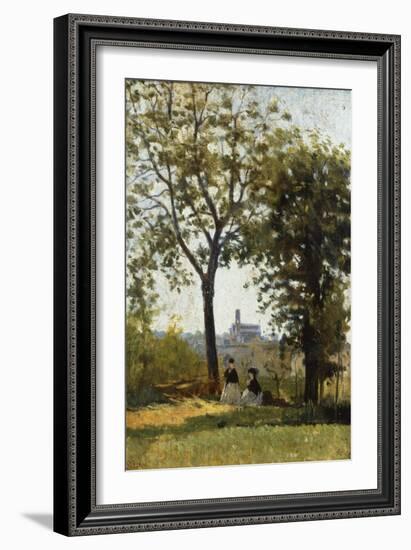 Monte Alle Croci (Hill of San Miniato), C. 1870-Silvestro Lega-Framed Art Print