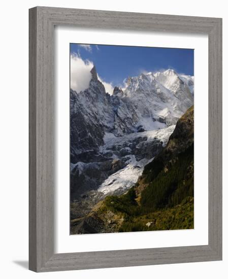 Monte Bianco (Mont Blanc) Seen from Vallee D'Aosta, Suedtirol, Italy, Europe-Jochen Schlenker-Framed Photographic Print