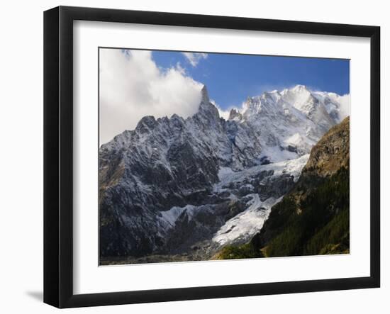Monte Bianco (Mont Blanc) Seen from Vallee D'Aosta, Suedtirol, Italy, Europe-Jochen Schlenker-Framed Photographic Print