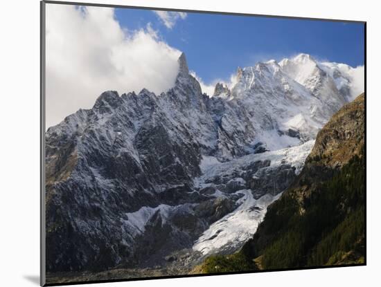 Monte Bianco (Mont Blanc) Seen from Vallee D'Aosta, Suedtirol, Italy, Europe-Jochen Schlenker-Mounted Photographic Print