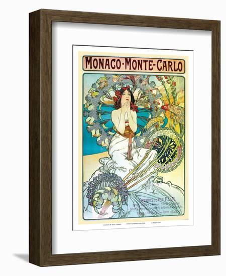 Monte Carlo, Art Nouveau, La Belle Époque-Alphonse Mucha-Framed Art Print