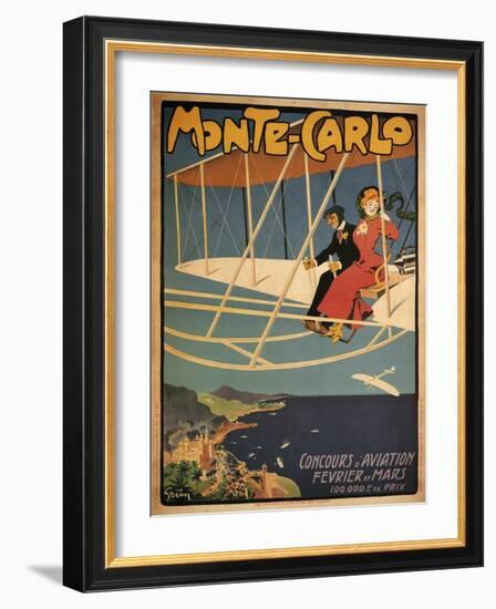 Monte-Carlo Competition Aviation-Jules Alexandre Grun-Framed Art Print