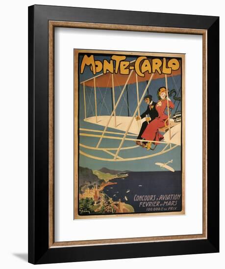 Monte-Carlo Competition Aviation-Jules Alexandre Grun-Framed Art Print