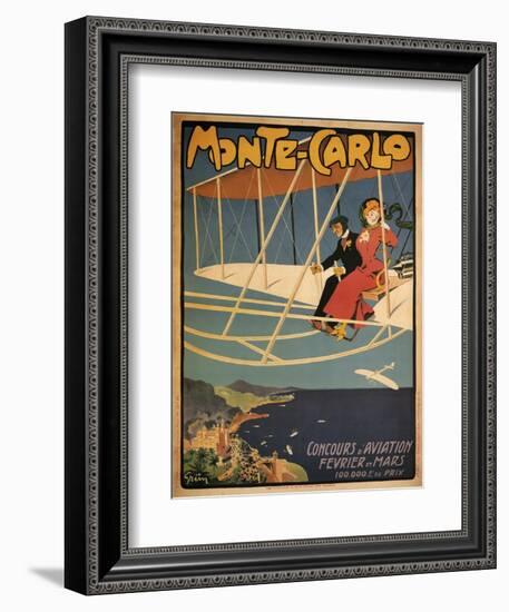 Monte-Carlo Competition Aviation-Jules Alexandre Grun-Framed Art Print