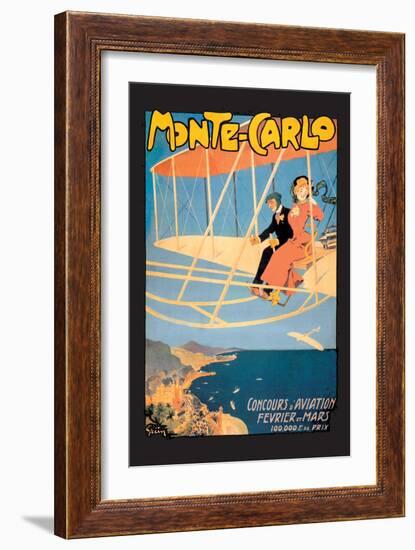 Monte Carlo Concours d'Aviation-Jules-Alexandre Grün-Framed Art Print