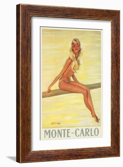 Monte-Carlo, France, c.1945-Jean-Gabriel Domergue-Framed Art Print