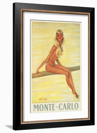 Monte-Carlo, France, c.1945-Jean-Gabriel Domergue-Framed Art Print