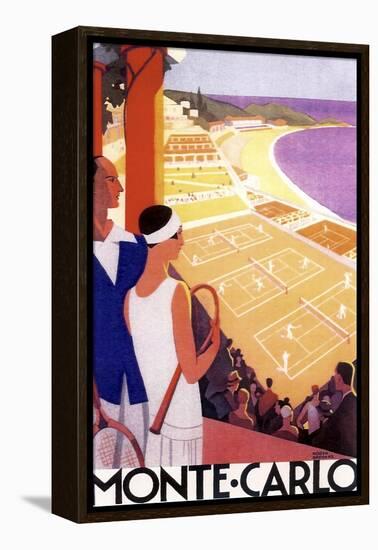 Monte Carlo Tennis-null-Framed Premier Image Canvas