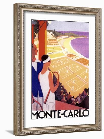 Monte Carlo Tennis-null-Framed Giclee Print