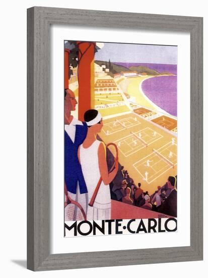 Monte Carlo Tennis-null-Framed Giclee Print