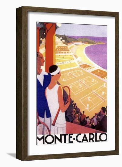 Monte Carlo Tennis-null-Framed Giclee Print