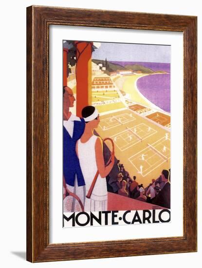 Monte Carlo Tennis-null-Framed Giclee Print