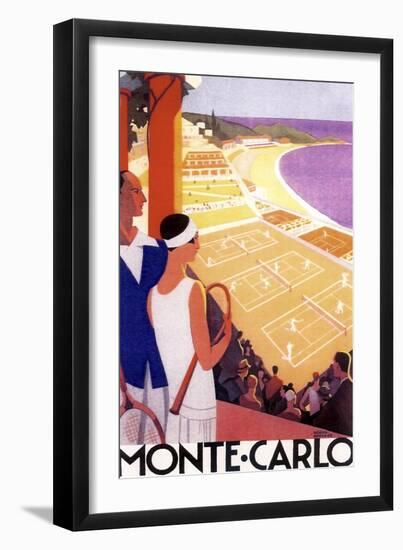 Monte Carlo Tennis-null-Framed Giclee Print