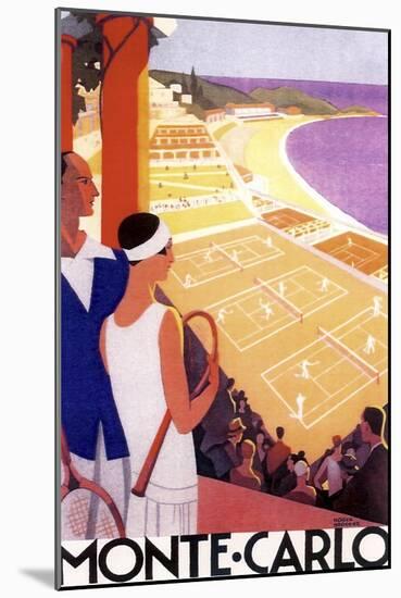 Monte Carlo Tennis-null-Mounted Giclee Print