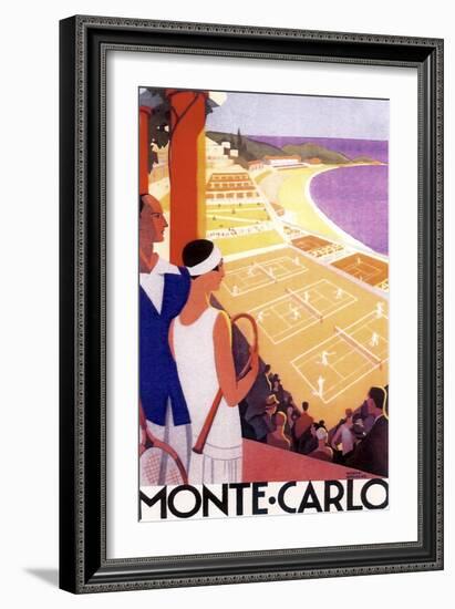 Monte Carlo Tennis-null-Framed Giclee Print