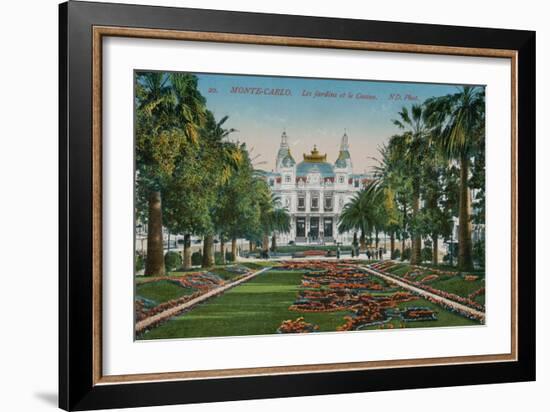 Monte-Carlo. The Gardens and the Casino. Postcard Sent in 1913-French Photographer-Framed Giclee Print