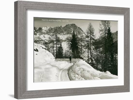 Monte Cristallo, Cortina-null-Framed Art Print