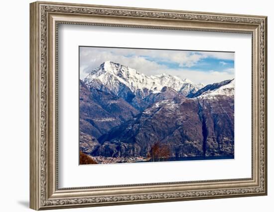 Monte Legnone mountain by Lake Como, Lombardy, Italian Lakes, Italy-Simon Montgomery-Framed Photographic Print