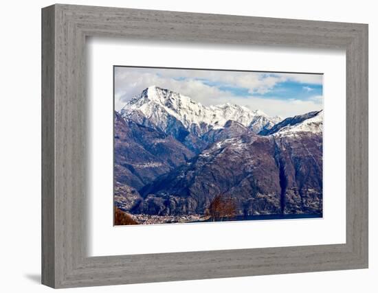 Monte Legnone mountain by Lake Como, Lombardy, Italian Lakes, Italy-Simon Montgomery-Framed Photographic Print