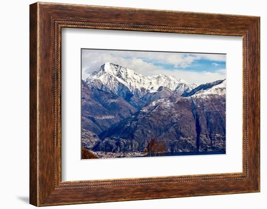 Monte Legnone mountain by Lake Como, Lombardy, Italian Lakes, Italy-Simon Montgomery-Framed Photographic Print