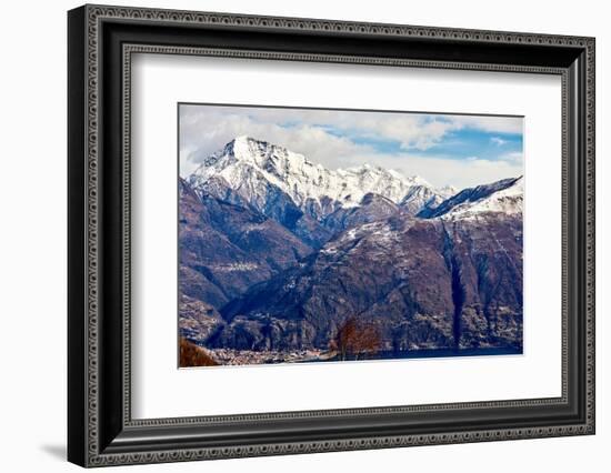 Monte Legnone mountain by Lake Como, Lombardy, Italian Lakes, Italy-Simon Montgomery-Framed Photographic Print