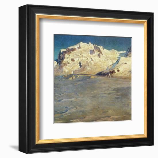 Monte Rosa at Sunset-Eugen Bracht-Framed Art Print