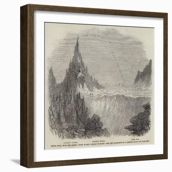 Monte Rosa, from the North, Mont Blanc, Distant 45 Miles-null-Framed Giclee Print