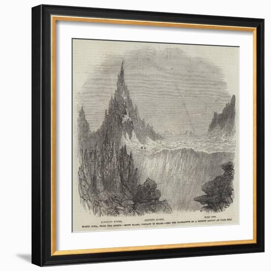 Monte Rosa, from the North, Mont Blanc, Distant 45 Miles-null-Framed Giclee Print