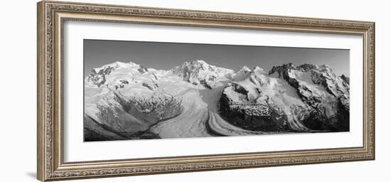 Monte Rosa Range and Gornergletscher, Zermatt, Valais, Switzerland-Jon Arnold-Framed Photographic Print