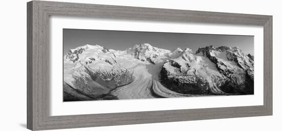 Monte Rosa Range and Gornergletscher, Zermatt, Valais, Switzerland-Jon Arnold-Framed Photographic Print