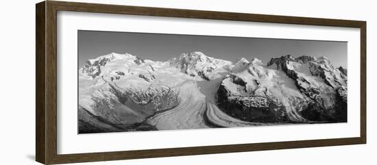 Monte Rosa Range and Gornergletscher, Zermatt, Valais, Switzerland-Jon Arnold-Framed Photographic Print