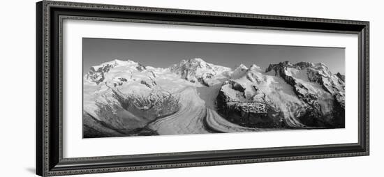 Monte Rosa Range and Gornergletscher, Zermatt, Valais, Switzerland-Jon Arnold-Framed Photographic Print