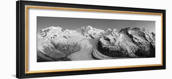 Monte Rosa Range and Gornergletscher, Zermatt, Valais, Switzerland-Jon Arnold-Framed Photographic Print