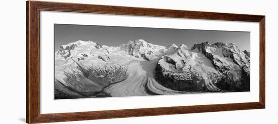 Monte Rosa Range and Gornergletscher, Zermatt, Valais, Switzerland-Jon Arnold-Framed Photographic Print