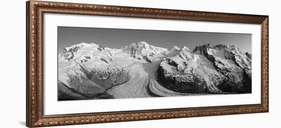 Monte Rosa Range and Gornergletscher, Zermatt, Valais, Switzerland-Jon Arnold-Framed Photographic Print