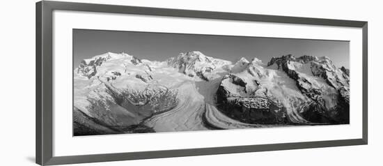 Monte Rosa Range and Gornergletscher, Zermatt, Valais, Switzerland-Jon Arnold-Framed Photographic Print