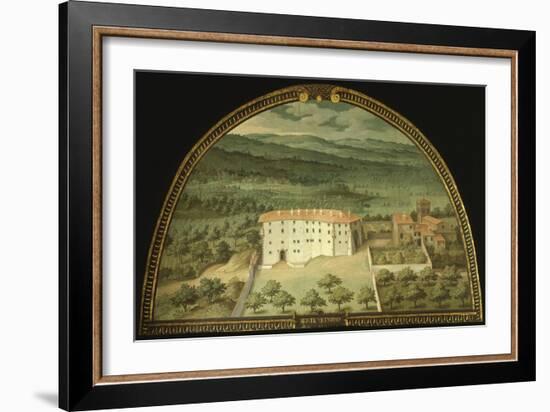 Monte Viturino, Tuscany, Italy, from Series of Lunettes of Tuscan Villas, 1599-1602-Giusto Utens-Framed Giclee Print