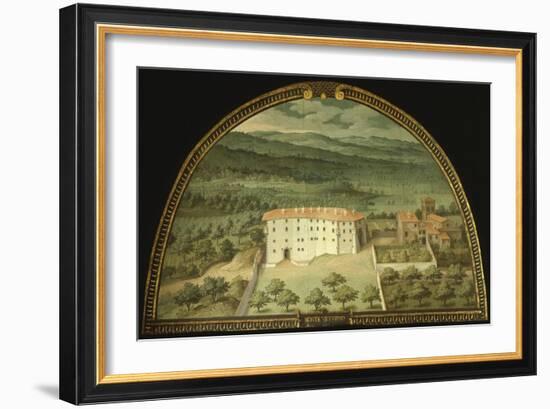 Monte Viturino, Tuscany, Italy, from Series of Lunettes of Tuscan Villas, 1599-1602-Giusto Utens-Framed Giclee Print