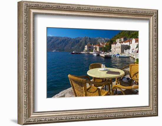 Montenegro, Bay of Kotor, Perast, Waterside Cafe-Alan Copson-Framed Photographic Print