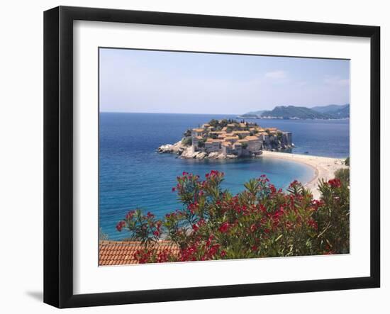 Montenegro, Coast, Island Sveti Stefan, Cityscape-Thonig-Framed Photographic Print