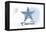 Monterey, California - Starfish - Blue - Coastal Icon-Lantern Press-Framed Stretched Canvas