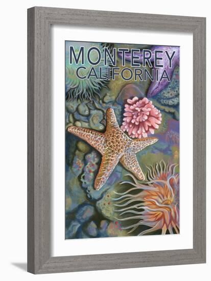 Monterey, California - Tidepool-Lantern Press-Framed Art Print