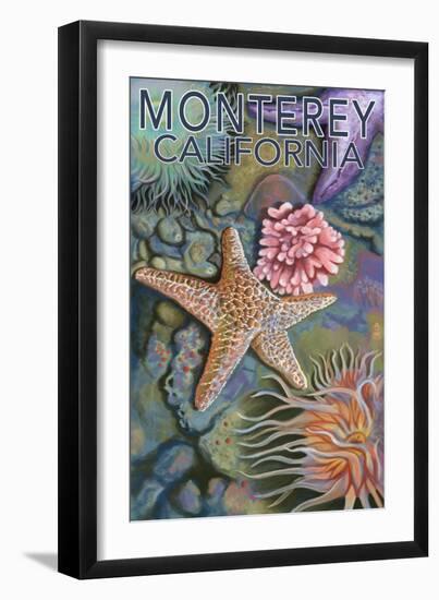 Monterey, California - Tidepool-Lantern Press-Framed Art Print