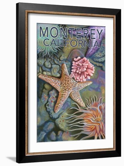 Monterey, California - Tidepool-Lantern Press-Framed Art Print