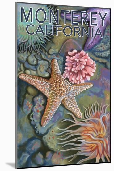 Monterey, California - Tidepool-Lantern Press-Mounted Art Print