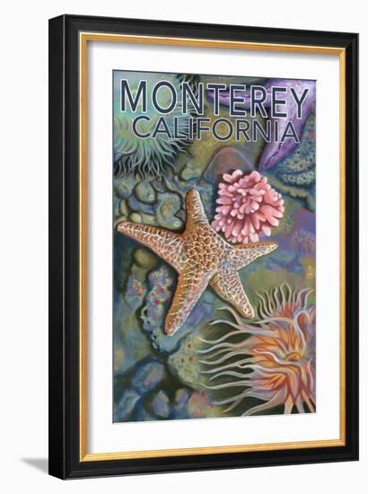 Monterey, California - Tidepool-Lantern Press-Framed Art Print